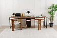 HABITAT ET JARDIN - Bureau en bois "Twin Study Desk" - 240 x 60 x 74 cm - Pin atlantiqueNoir - vignette