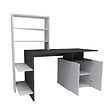 HABITAT ET JARDIN - Bureau en bois "Melis " - 146 x 60 x 128 cm - Blanc Anthracite - vignette
