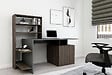 HABITAT ET JARDIN - Bureau en bois "Melis " - 146 x 60 x 128 cm - Noyer Anthracite - vignette