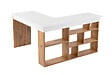 HABITAT ET JARDIN - Bureau d'étude en bois "Vesper" - 130 x 120 x 72 cm - Pin blanc de l'Atlantique - vignette