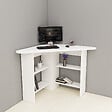 HABITAT ET JARDIN - Bureau en bois "Corner " - 80 x 80 x 73 cm - Blanc - vignette