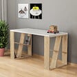 HABITAT ET JARDIN - Bureau en bois "Honey" - 140 x 60 x 75 cm - Chêne blanc - vignette