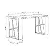 HABITAT ET JARDIN - Bureau en bois "Honey" - 140 x 60 x 75 cm - Chêne blanc - vignette