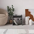 HABITAT ET JARDIN - table d'appoint en bois "Bon" 40 x 35 x 40 cm - Gris rétro - vignette