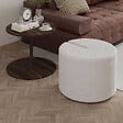 HABITAT ET JARDIN - Table d'appoint avec pouf en bois "Vexana" - 43 x 43 x 47 cm - Marron - vignette