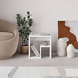 HABITAT ET JARDIN - table d'appoint en bois "Bon" 40 x 35 x 40 cm - Blanc - vignette