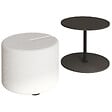 HABITAT ET JARDIN - Table d'appoint avec pouf en bois "Vexana" - 43 x 43 x 47 cm - Gris anthracite - vignette