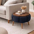 HABITAT ET JARDIN - Table d'appoint en bois "Papatya" - 45 x 45 x 44 cm - Gris anthracite - vignette