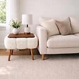 HABITAT ET JARDIN - Table d'appoint en bois "Papatya 35x45" - 45 x 35 x 44 cm - Blanc - vignette