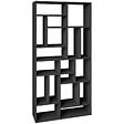 HABITAT ET JARDIN - Bibliothèque en bois "Nicola" - 90 x 30 x 180 cm - Gris anthracite - vignette