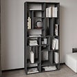 HABITAT ET JARDIN - Bibliothèque en bois "Nicola" - 90 x 30 x 180 cm - Gris anthracite - vignette