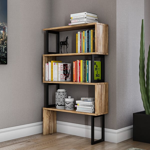 HABITAT ET JARDIN - Bibliothèque en bois "Ceylan" - 80 x 22 x 128 cm - Marron - large