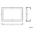 BEMETA - Miroir mural PMR 40 x 60 cm en acier inoxydable, pose portrait ou paysage Bemeta HELP (301401031) - vignette