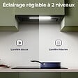 CIARRA - CIARRA hotte aspirante encastrable 52cm groupe filtrant 450m3/h 3 vitesses tactile et geste commande recyclage ou évacuation CD5931AB - vignette