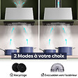 CIARRA - CIARRA hotte aspirante encastrable 52cm groupe filtrant 450m3/h 3 vitesses tactile et geste commande recyclage ou évacuation CD5931AB - vignette