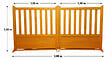 GD MENUISERIES - Portail En Bois Ajouree Traverse Droit L3m x H1,50 (sans quincaillerie) - vignette