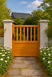 GD MENUISERIES - Portillon En Bois Ajouree Traverse Droit L1m x H1,50 (sans quincaillerie) - vignette
