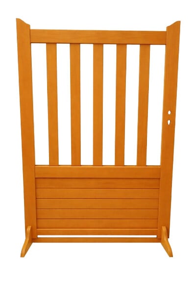 GD MENUISERIES - Portillon En Bois Ajouree Traverse Droit L1m x H1,50 (sans quincaillerie) - large