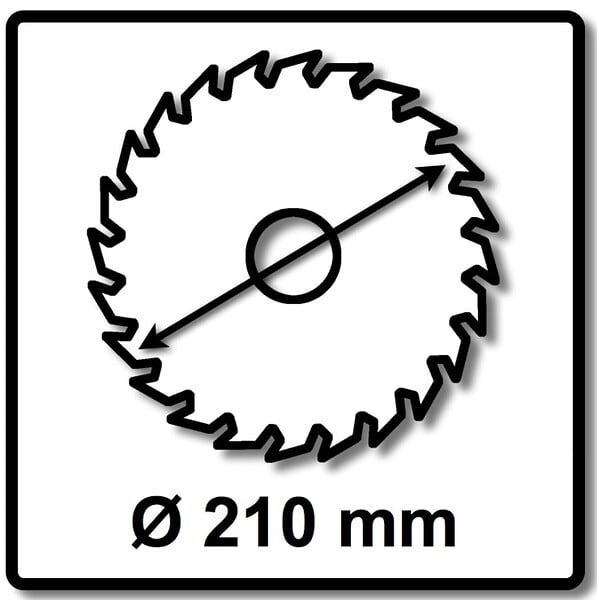 MAKITA - Lame carbure ''MForce'' MAKITA B-07973 , pour bois, pour scies circulaires, 16 dents, Ø : 210 mm - large