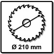 MAKITA - Lame carbure ''MForce'' MAKITA B-07973 , pour bois, pour scies circulaires, 16 dents, Ø : 210 mm - vignette