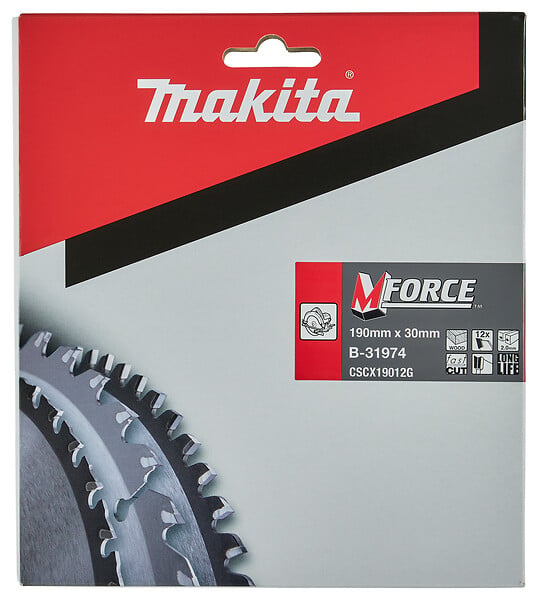 MAKITA - Lame de scie circulaire, MAKITA  B-31974  M-Force T.C.T, 190 x 30 mm, 12 dents - large