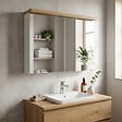 NATUREL - Armoire de toilette avec miroir et éclairage LED, 80x60 cm blanc, Naturel Stilla (STILLAE08002) - vignette