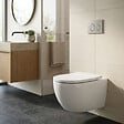 SWISS AQUA TECHNOLOGIES - Vortex WC sans bride avec abattant SoftClose et fixations invisibles, blanc (SATFUS010RTORP) - vignette