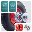 VOUNOT - Roue gonflable robuste 4.80/4.00-8 pour chariot brouette alesage 20mm 400x85mm rouge - vignette
