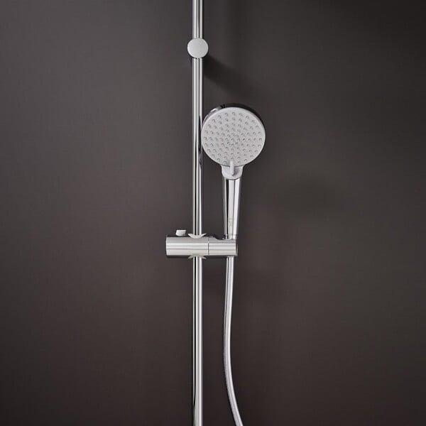 HANSGROHE - Pommeau de douche HANSGROHE Vernis Blend 100 EcoSmart Vario chromé + flexible de douche 2 m HANSGROHE Isiflex chromé - large