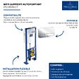 VILLEROY ET BOCH - Bati support wc  Viconnect avec plaque chromée - vignette
