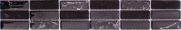 CERAM INDUSTRIE - Listel en verre décoratif - Noir - 5x30cm - large