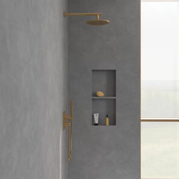VILLEROY ET BOCH - Douche de tête  Universal ronde Or brossé - large