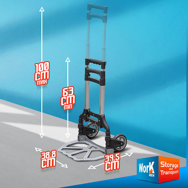 WORKMEN STORAGE - Diable aluminium pliable max 70kg - Work Men - large