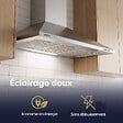 CIARRA - Hotte Aspirante murale 90cm 406m³/h 3 Vitesses 201SS90 - vignette