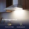 CIARRA - Hotte Aspirante murale 60cm 404m³/h 3 Vitesses 201SS60 - vignette