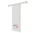 OPTIMUM - Porte coulissante en applique MDF Optimum - Blanc - 204x83cm - vignette
