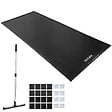TECTAKE - Tapis de sol garage antidérapant en caoutchouc imperméable noir avec raclette 5x2 4 m facile à nettoyer - vignette