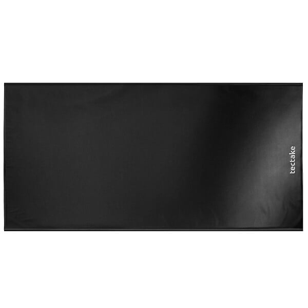 TECTAKE - Tapis de sol garage antidérapant en plastique noir 6,7 x 2,6 m imperméable avec raclette extracteur télescopique - large