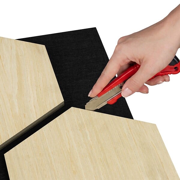 TECTAKE - Lot 6 panneaux acoustiques en mdf en placage bois chêne clair 76 x 62 cm découpables - large