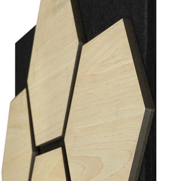 TECTAKE - Lot 4 panneaux acoustiques en mdf chêne clair effet bois absorption acoustique efficace mur - large