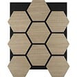 TECTAKE - Lot de 6 panneaux acoustiques en mdf avec placage en bois véritable chêne foncé 76 x 62 x 1,8 cm absorption acoustique efficace - vignette