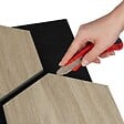TECTAKE - Lot de 6 panneaux acoustiques en mdf avec placage en bois véritable chêne foncé 76 x 62 x 1,8 cm absorption acoustique efficace - vignette