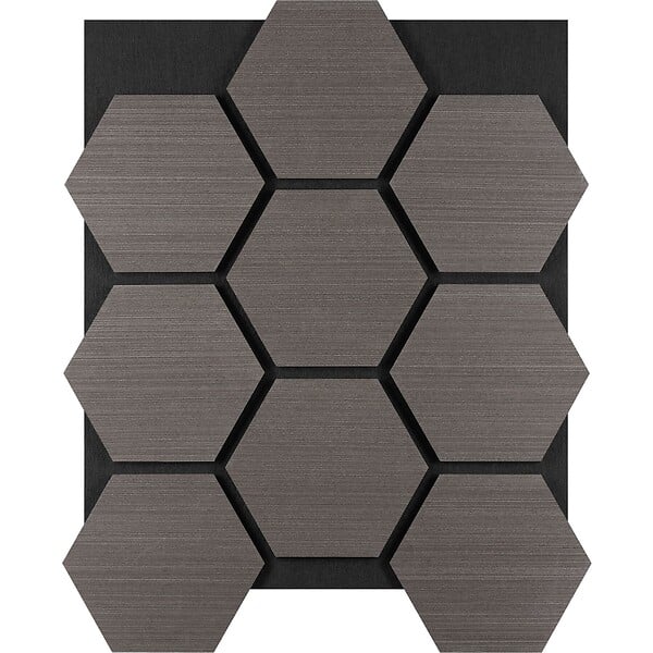 TECTAKE - Lot 6 panneaux acoustiques en mdf en bois chêne gris absorption acoustique efficace 76 x 62 x 1,8 cm - large
