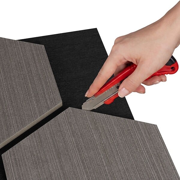 TECTAKE - Lot 6 panneaux acoustiques en mdf en bois chêne gris absorption acoustique efficace 76 x 62 x 1,8 cm - large