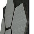 TECTAKE - Lot 6 panneaux acoustiques aspect bois en mdf placage bois véritable chêne gris clair 76 x 62 x 1,8 cm - vignette