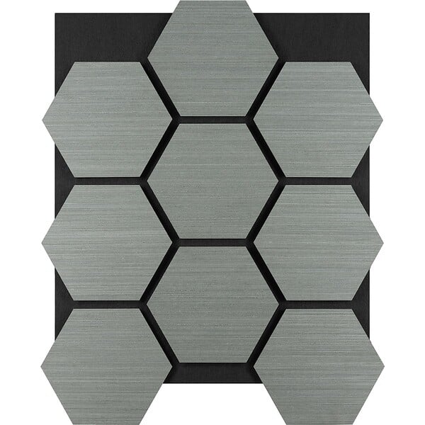 TECTAKE - Lot 4 panneaux acoustiques en mdf aspect bois chêne gris clair absorption efficace pour réduction bruit - large