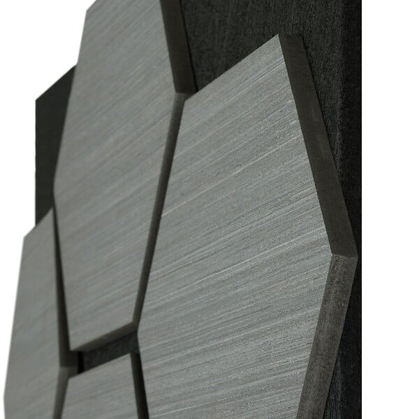 TECTAKE - Lot 4 panneaux acoustiques en mdf aspect bois chêne gris clair absorption efficace pour réduction bruit - large