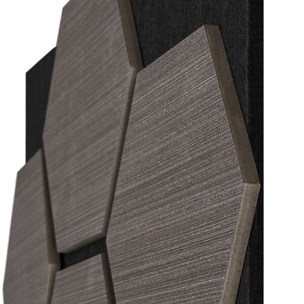TECTAKE - Lot 4 panneaux acoustiques en mdf en chêne gris 76x62x1,8 cm panneaux absorbants - large