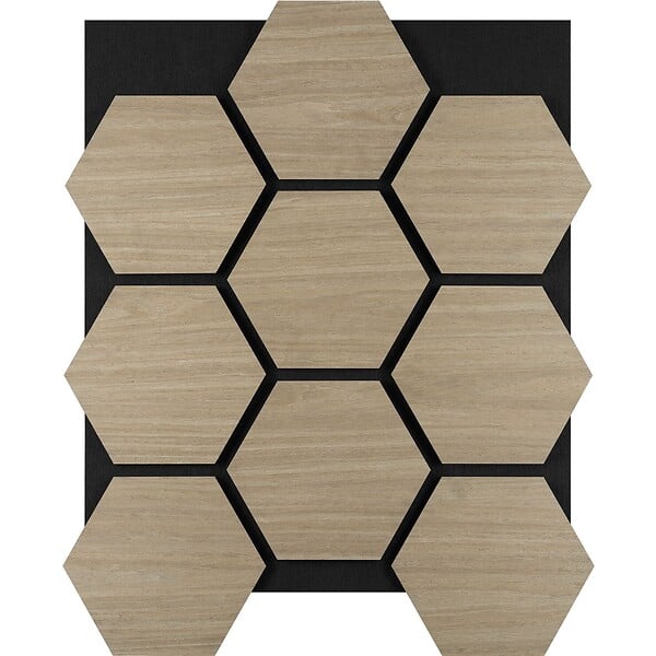 TECTAKE - Lot 4 panneaux acoustiques en mdf avec echtholzfurnier chêne foncé 76x62x1,8 cm pour isolation sonore - large