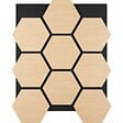 TECTAKE - Lot 6 panneaux acoustiques muraux en mdf avec placage en bois marron chêne 76x62x1cm - vignette